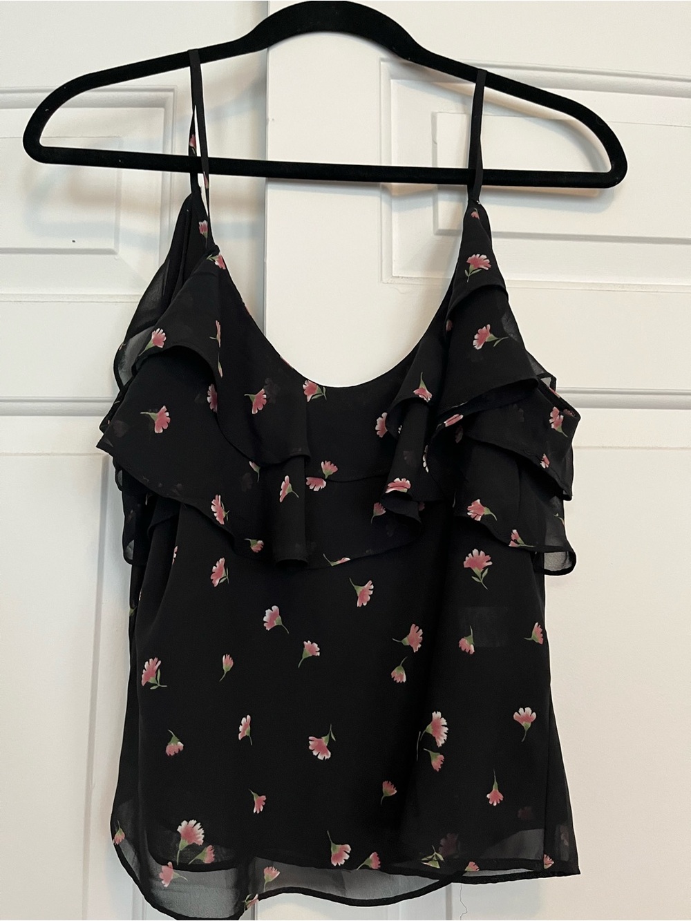 Off the shoulder floral print crop top